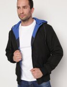  Jachetă Albastră Reversibilă cu Elastic și Glugă Detașabilă Xerissa