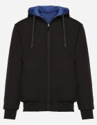  Jachetă Albastră Reversibilă cu Elastic și Glugă Detașabilă Xerissa