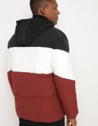  Jachetă Bordeaux cu Glugă detașabilă Decorată cu Text și Șnururi cu Mâneci cu Velcro Asintiria