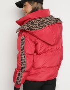  Jachetă Puffer Roșie Reversibilă cu Glugă Detașabilă și Buzunare Erisaria