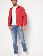  Jachetă Roșie tip windbreaker cu buzunare cu fermoar Nollafa