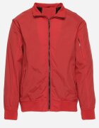  Jachetă Roșie tip windbreaker cu buzunare cu fermoar Nollafa