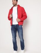  Jachetă Windbreaker Roșie cu Glugă și Buzunare cu fermoar Aridiga