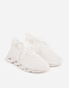 joalice paris Adidași Albi din plasă pe talpă groasă reliefată Telarienna