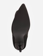 joalice paris Botine cu toc stiletto cu carâmb lat întărit din piele întoarsă ecologică Tremelli Negre