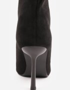 joalice paris Botine cu toc stiletto cu carâmb lat întărit din piele întoarsă ecologică Tremelli Negre