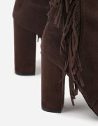 joalice paris Botine Maro stil cowboy cu toc decorate cu franjuri Reitania