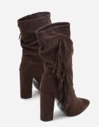 joalice paris Botine Maro stil cowboy cu toc decorate cu franjuri Reitania