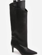 joalice paris Cizme fără șireturi cu toc stiletto și carâmb stratificat Skaline Negre