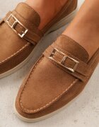 joalice paris Mocasini Maro Deschis cu ornament metalic dreptunghiular