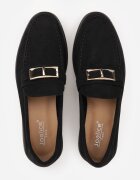joalice paris Mocasini Negri cu Ornament Metalic Dreptunghiular Aeleorane