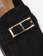 joalice paris Mocasini Negri cu Ornament Metalic Dreptunghiular Aeleorane