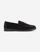 joalice paris Mocasini Negri din Imitație de Velur Decorați cu Aplicație cu Pandantive Peleg