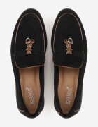 joalice paris Mocasini Negri din Imitație de Velur Decorați cu Aplicație cu Pandantive Peleg