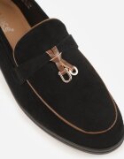 joalice paris Mocasini Negri din Imitație de Velur Decorați cu Aplicație cu Pandantive Peleg