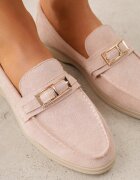 joalice paris Mocasini Roz cu ornament metalic dreptunghiular Aeleorane