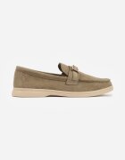 joalice paris Mocasini Verzi cu Ornament Dreptunghiular Metalic Aeleorane