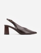 joalice paris Pantofi eleganți cu toc gros cu curea la călcâi și vârf ascuțit Gihisa Maro