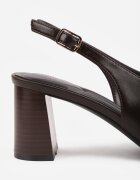joalice paris Pantofi eleganți cu toc gros cu curea la călcâi și vârf ascuțit Gihisa Maro