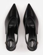 joalice paris Pantofi eleganți cu toc gros cu curea la călcâi și vârf ascuțit Gihisa Negri