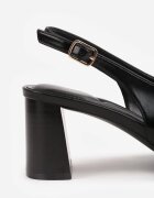 joalice paris Pantofi eleganți cu toc gros cu curea la călcâi și vârf ascuțit Gihisa Negri