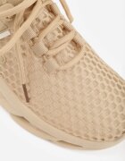 joalice paris Pantofi sport Adidași Bej închis din plasă cu talpă groasă în relief Telarienna