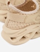 joalice paris Pantofi sport Adidași Bej închis din plasă cu talpă groasă în relief Telarienna