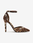 joalice paris Pantofi stiletto panteră cu Aplicații și Strasuri Ridisaria