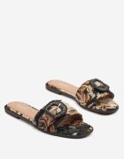 joalice paris Papuci Negru-Bej cu Cataramă Decorativă Katilissa