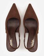 joalice paris Sandale Maro Slingback din imitație de piele întoarsă cu toc stiletto cu vârf ascuțit Delanoe