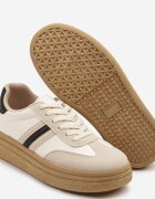 joalice paris Sneakers Bej-Negru pe Platformă în Stilul Tenisilor Cult Decorate cu Imprimeu Leopard Gonoriel