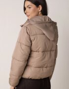 jstyle Geacă matlasată bej deschis stil bomber cu glugă Mivuna