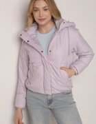 jstyle Geacă Matlasată Violet deschis cu Glugă și Căptușeală Ușoară Ninirila