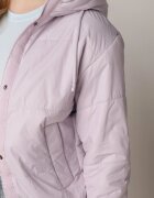 jstyle Geacă Matlasată Violet deschis cu Glugă și Căptușeală Ușoară Ninirila