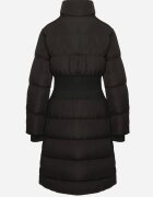 jstyle Geacă Neagră Matlasată cu croi cambrat cu elastic lat în talie și guler înalt Hedilaine