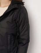 jstyle Geacă Neagră Matlasată cu Glugă Detașabilă din Material Jasilea