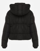 jstyle Geacă Neagră Matlasată Puffer cu Glugă Miviera