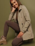 jstyle Geacă Parka bej închis cu șnur în talie și glugă Teridi