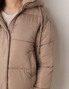 jstyle Geacă Puffer Bej închis Matlasată cu Glugă Miviera