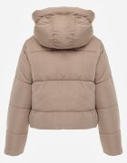 jstyle Geacă Puffer Bej închis Matlasată cu Glugă Miviera