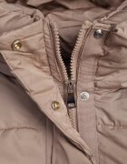 jstyle Geacă Puffer Bej închis Matlasată cu Glugă Miviera
