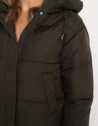 jstyle Geacă Verde închis Matlasată Puffer cu Glugă Miviera