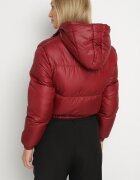 jstyle Jachetă Bordo Matlasată scurtă cu glugă Tinthella