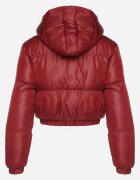 jstyle Jachetă Bordo Matlasată scurtă cu glugă Tinthella