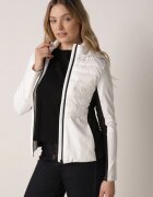 jstyle Jachetă de tranziție albă matlasată cu glugă și mâneci elastice Nikitha