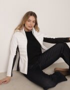 jstyle Jachetă de tranziție albă matlasată cu glugă și mâneci elastice Nikitha