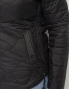 jstyle Jachetă Neagră Matlasată Antivânt cu Glugă Detașabilă Wlerra