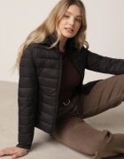 jstyle Jachetă Neagră Taliată de Tranziție Matlasată cu Glugă Detașabilă Zinnorae