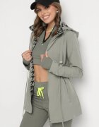 jstyle Jachetă Parka Verde închis Strânsă în talie Aridra