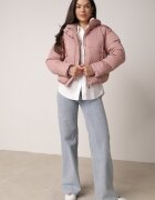 jstyle Jachetă Puffer matlasată roz cu glugă Miviera